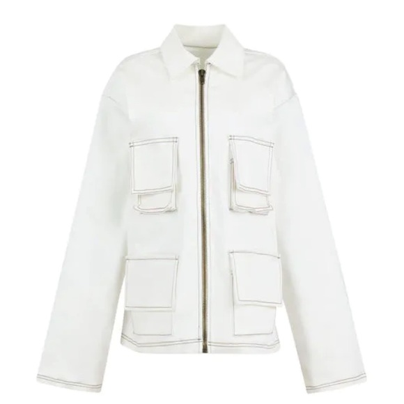 MENS NWT Laina Rauma Off-White Workman Utility Jacket  oversized Jean Machine - Picture 14 of 16